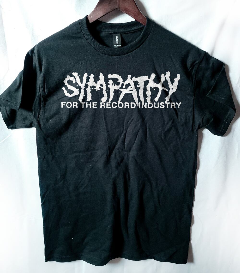 Sympathy for the record industry t shirt Size Medium Black